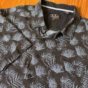 Nat Nast Mens XXL Silk Blend Palm Tree Leaf Pattern Hawaiian Shirt‎